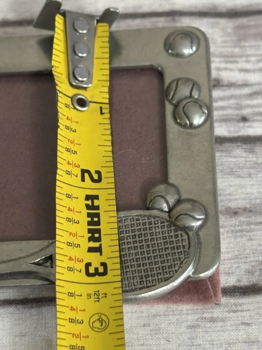 Vintage Pewter Tennis Sports Silver Frame 3x4”Seagull Vintage‎ Tabletop Small